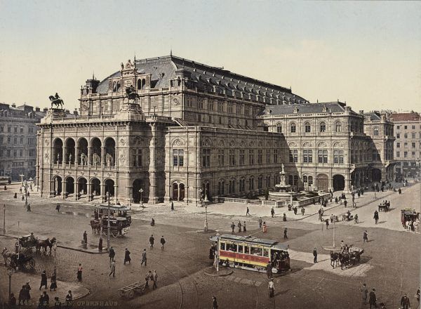 Vue de la Hofoper de Vienne au début du siècle dernier